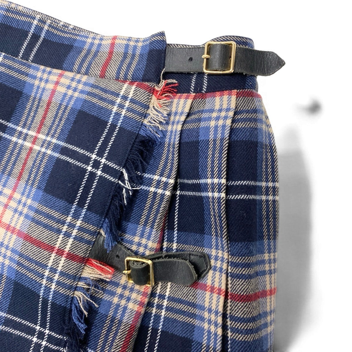 @D Ig9 BURBERRY バーバリー ラップスカート チェック柄 バックプリーツ サイズS/160 マルチカラー レディースo07t