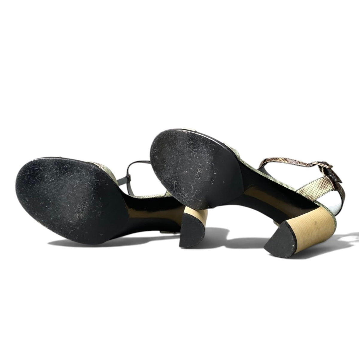 h12GUCCI Tom Ford Era Python Heel Sandals Size 36 Women'sk02i