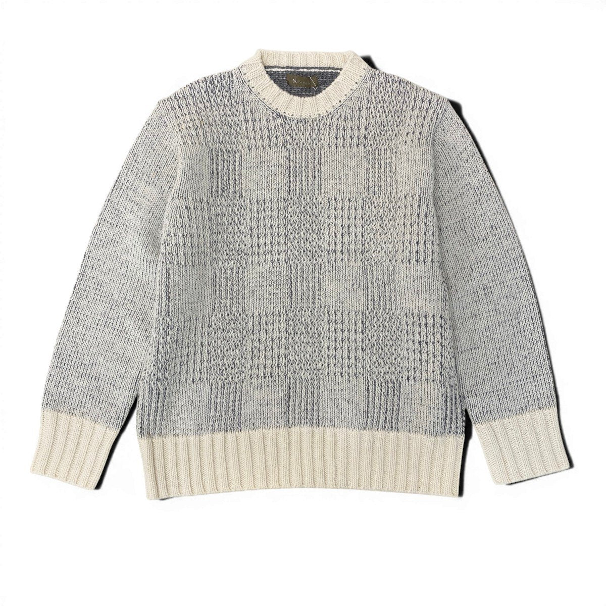 ＠H　Af25 Y's Yohji Yamamoto Wool Knit Sweater Size 3 Gray Ivory Made in Japan Men's