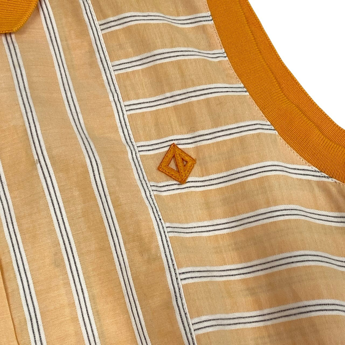 @Eg6 Christian Dior Sports Sleeveless Striped Polo Shirt Orange Size M Women'so07t