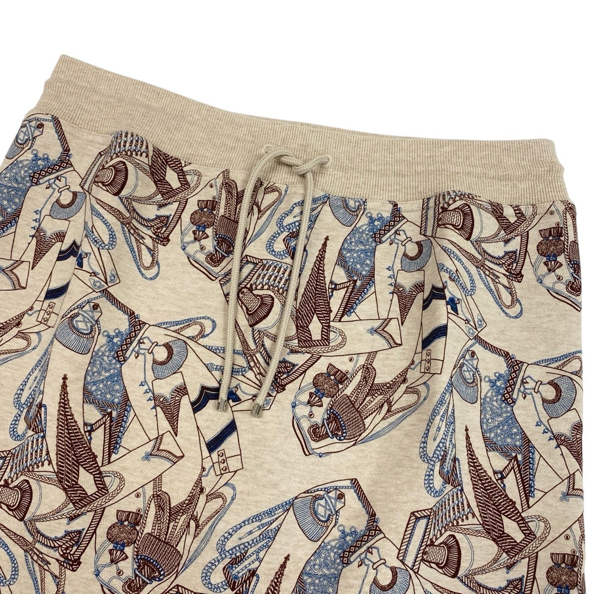 Eh11 HERMÈS Zouaves et Dragons Print Mini Skirt Size 38 Women'sk02i