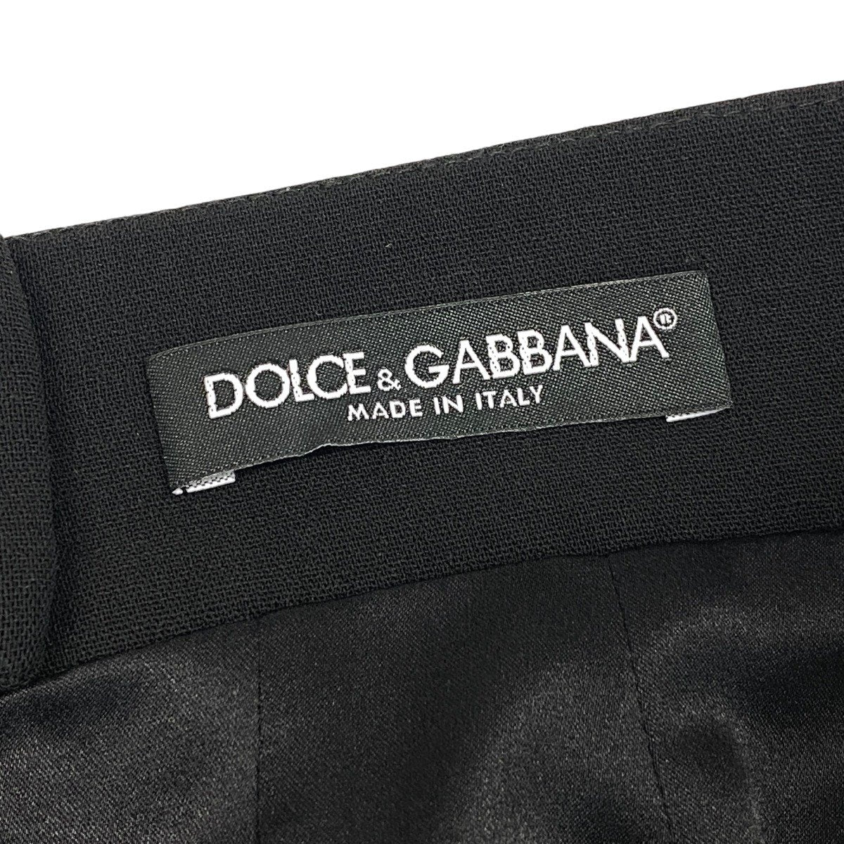 h17 Dolce & Gabbana Side Stripe Long Skirt Black Size 42 Women'sk02i