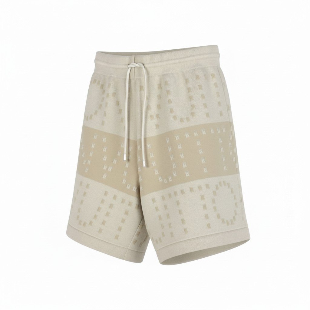 @d12Louis Vuitton Chunky Stripe Logo Jacquard Shorts Ivory Size M Women's Designer Short Pantsta1