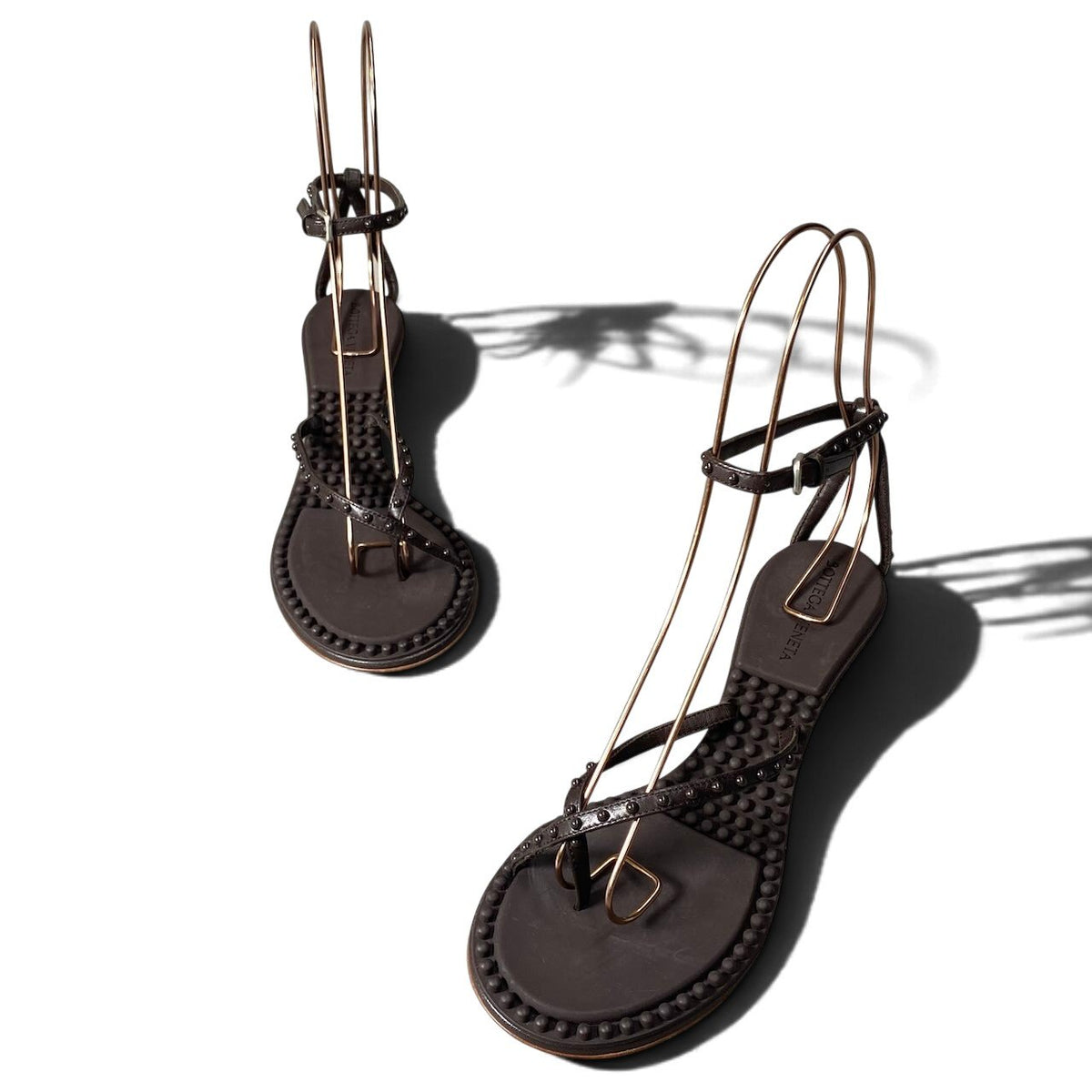 h10 【美品】BOTTEGA VENETA Lagoon Bubble Thong Sandals Made in Italy Size 36.5k02i