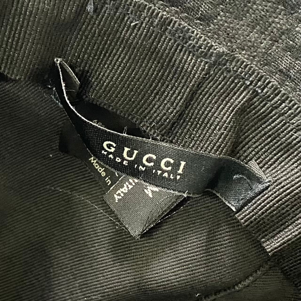 ＠c18 GUCCI Gold Plate GG Canvas Bucket Hat Black Size M Made in Italy Unisex Hatt18r