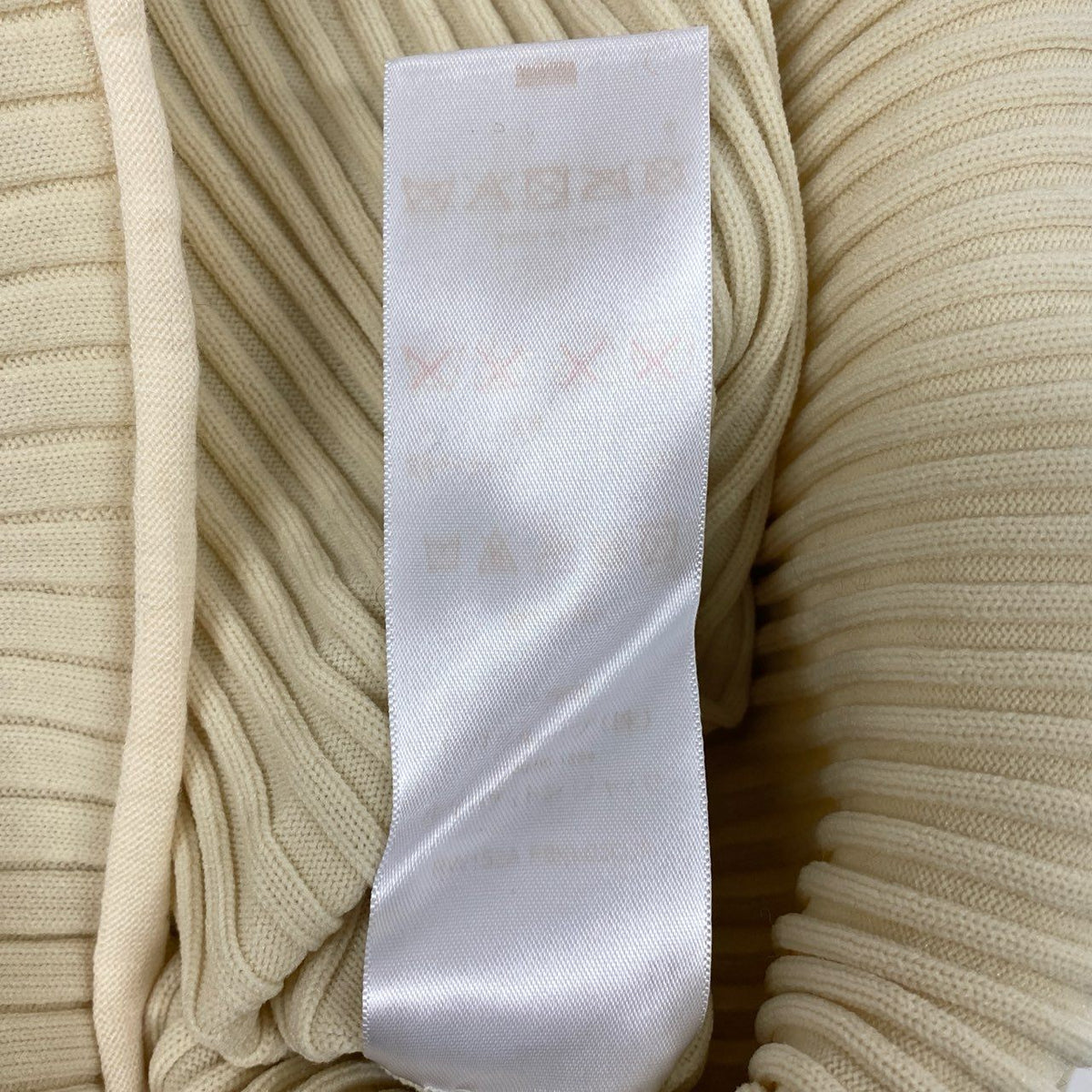 I@ Eb11Louis Vuitton Women’s Rib Knit Long Sleeve Sweater Ivory Logo Detail Size Mk02i
