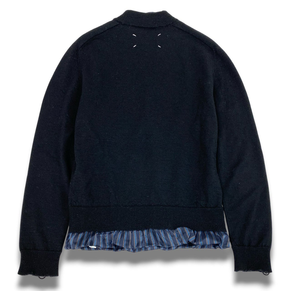 ＠S Ac2 Maison Margiela 2021AW Destroyed Layered Knit Sweater 4 Tags Size S Black Men's Tops Knitk02i