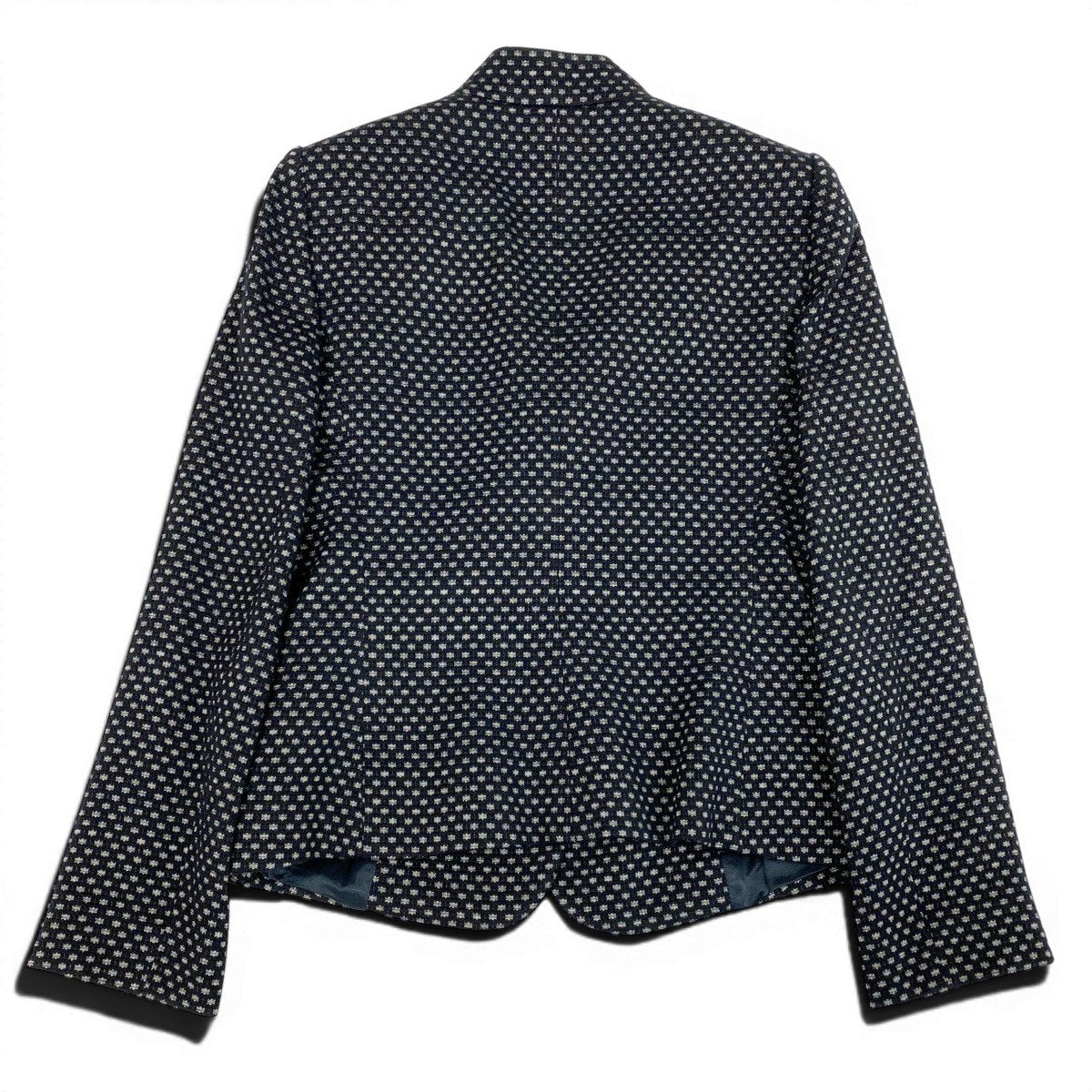 @G Ef27 ARMANI COLLEZIONI Embroidered Pattern Tailored Jacket Size 40 Black Women's
