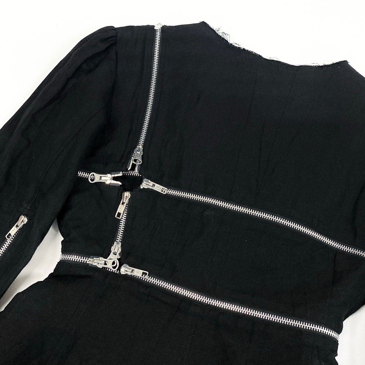 Ah6Yohji Yamamoto Femme 2019 Runway Zip Jacket FH-J04-304 Size 1 Black Linenu02t