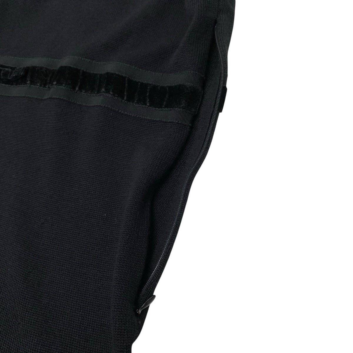 @Eh10 Salvatore Ferragamo Sleeveless Wool Blend Knit Dress Black M Women'so07t