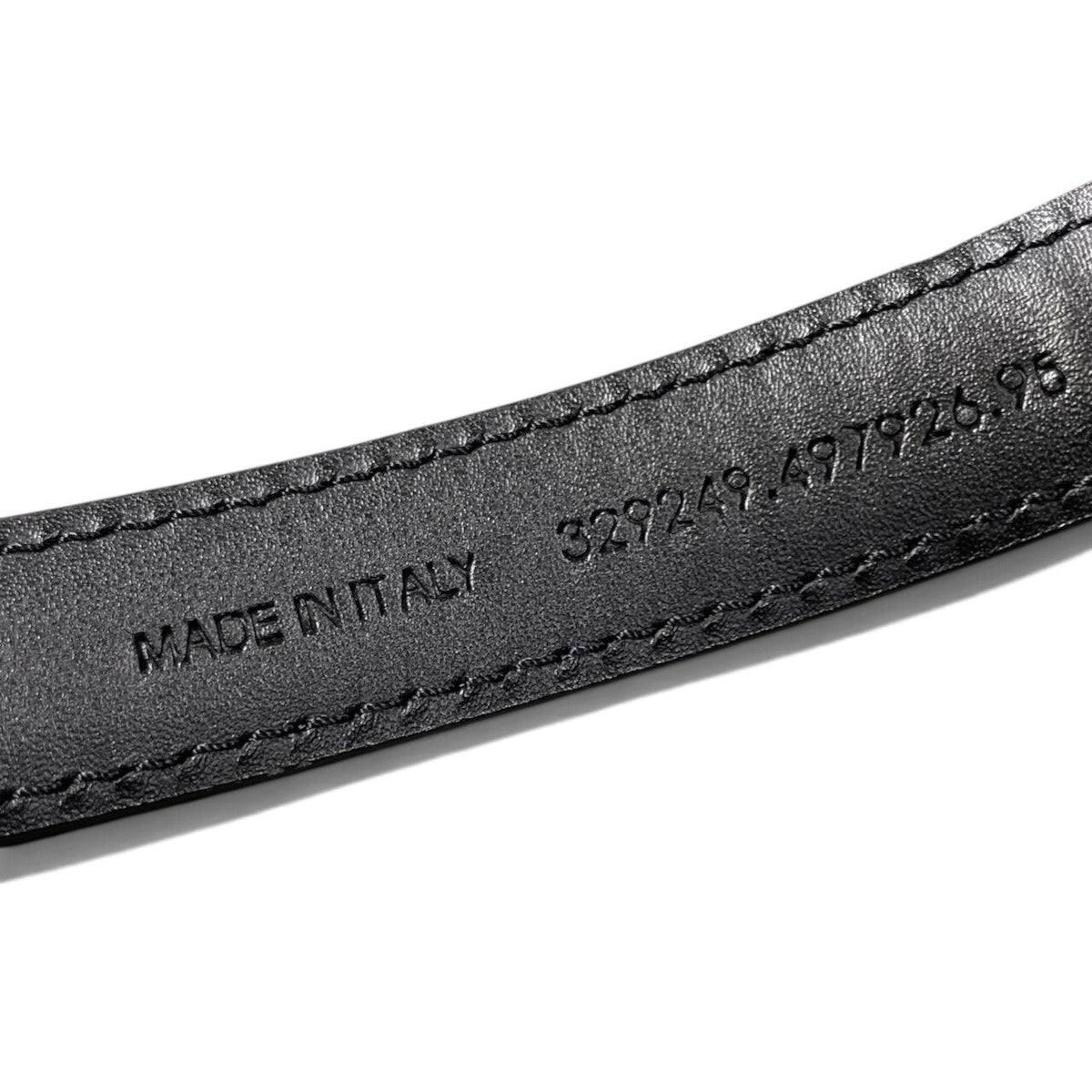 h20 Saint Laurent Hedi Slimane Western Belt Black Leather Italy Women'sk02i