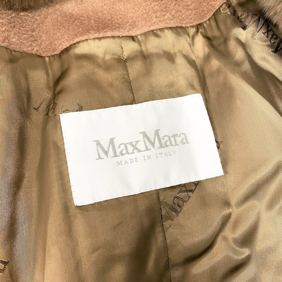J@Ed20 E Max Mara Classic Carmel Alpaca Wool Coatnu1