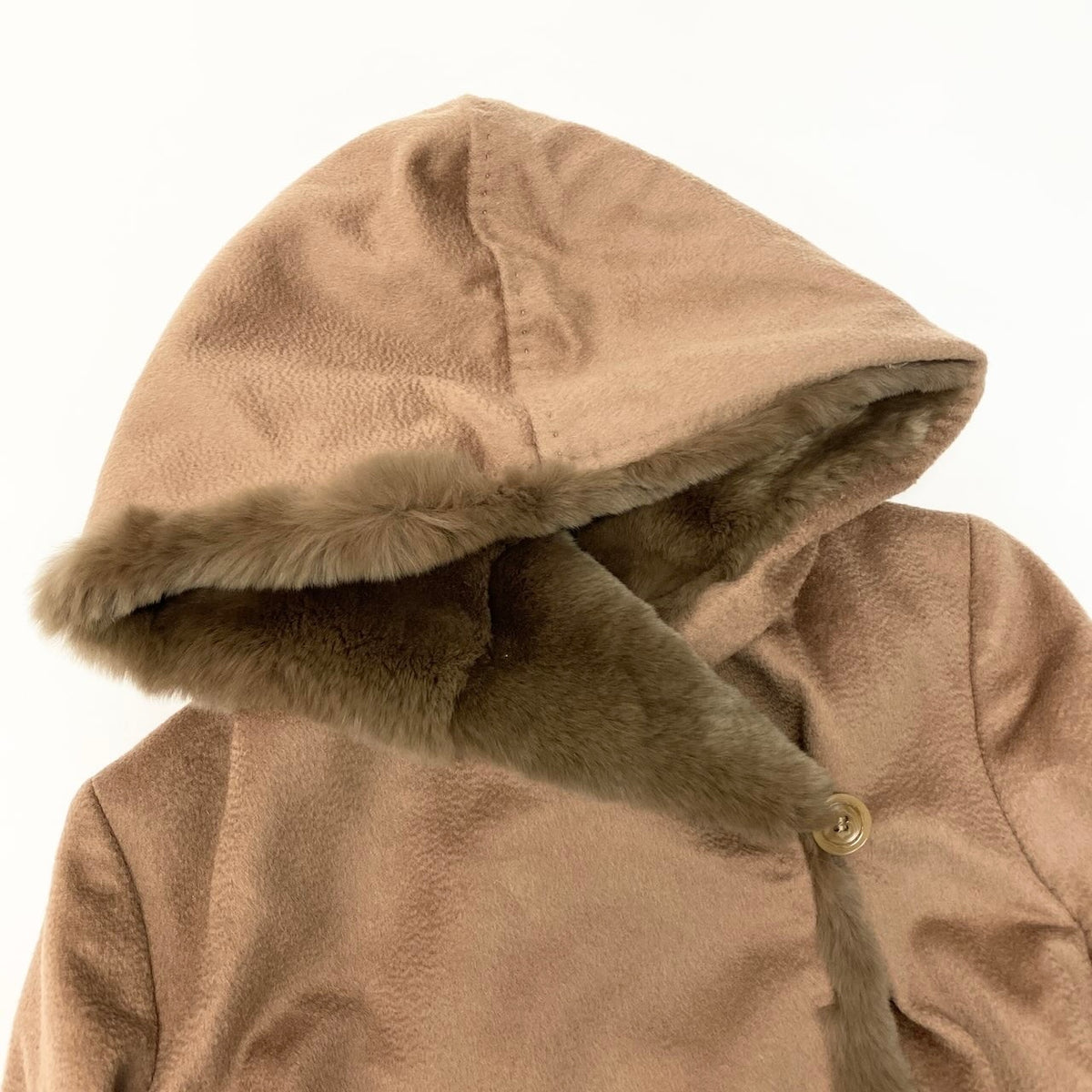 J@Ed20 E Max Mara Classic Carmel Alpaca Wool Coatnu1