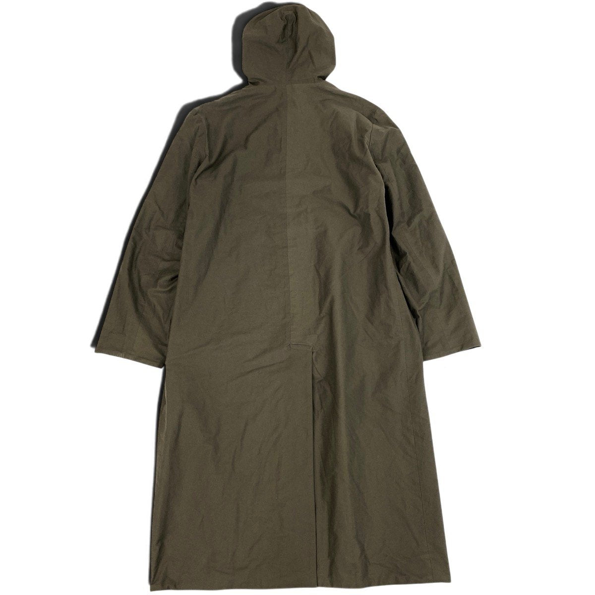 L Ah6 Y's BANG ON! Yohji Yamamoto Reversible Hooded Zip Long Coat Size 2 Khaki Men o07t