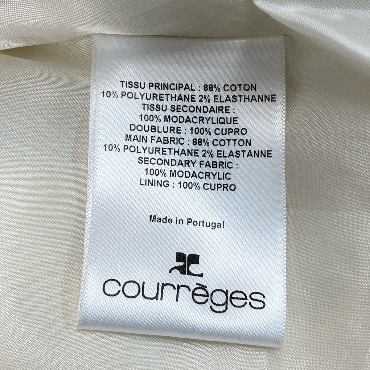 @ Ia15 COURREGES Karakul Lamb Fur Leather Jacket Off White Newk02i