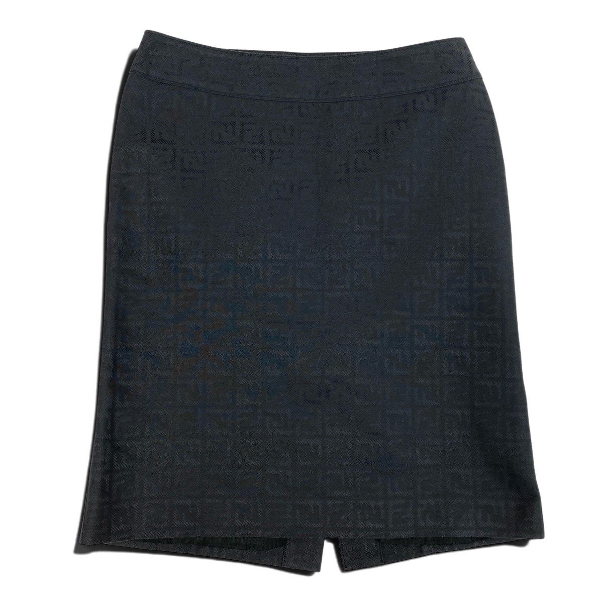 Ih11 I FENDI Zucca FF Logo Pencil Skirt Black Italy Size 40 Women'sk02i