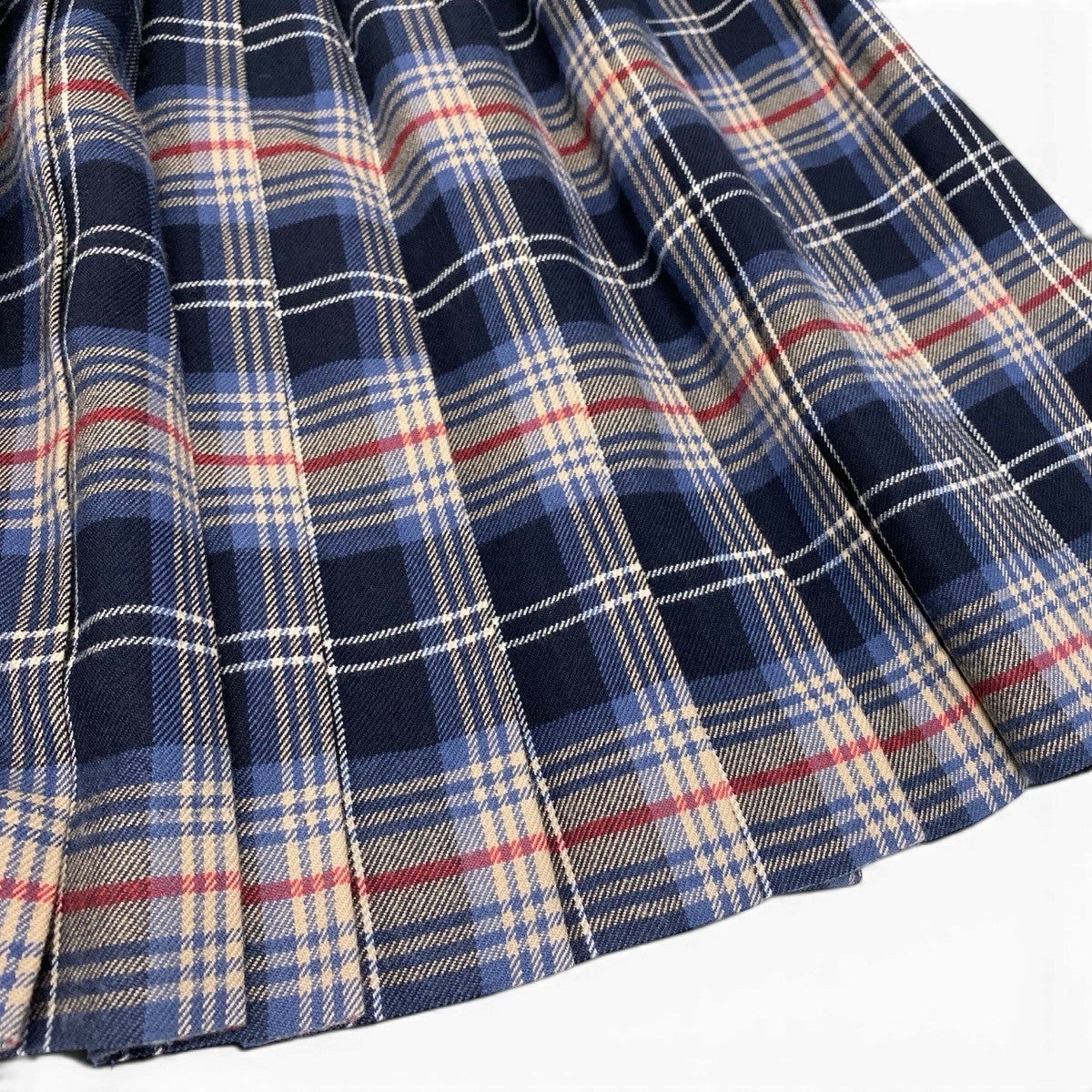 @D Ig9 BURBERRY バーバリー ラップスカート チェック柄 バックプリーツ サイズS/160 マルチカラー レディースo07t