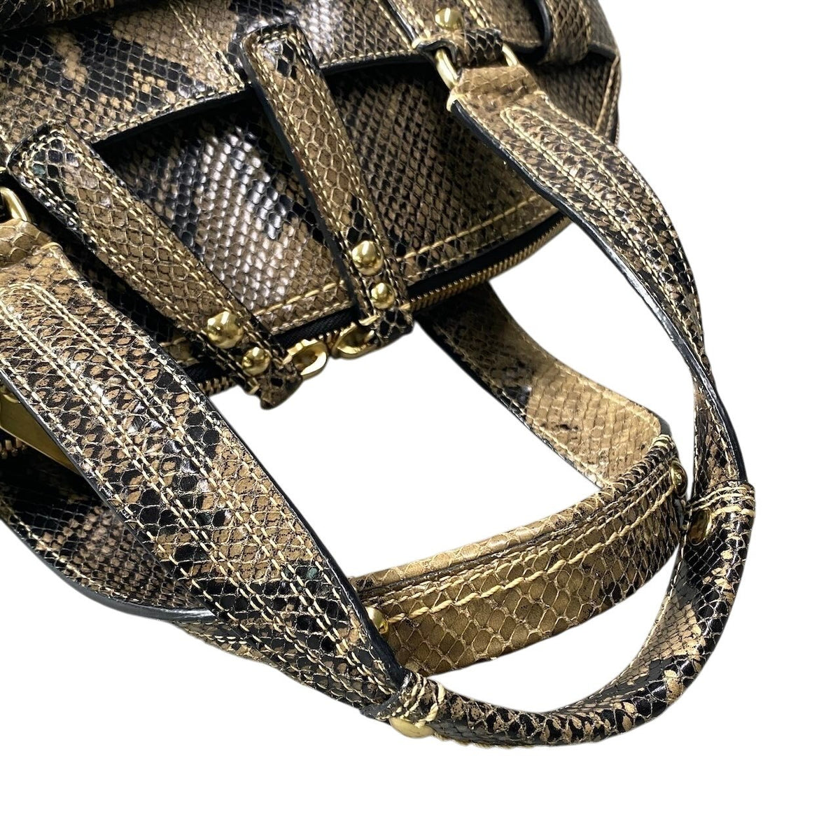 h11 COACH Hampton Miranda Python Satchel Handbagt18r
