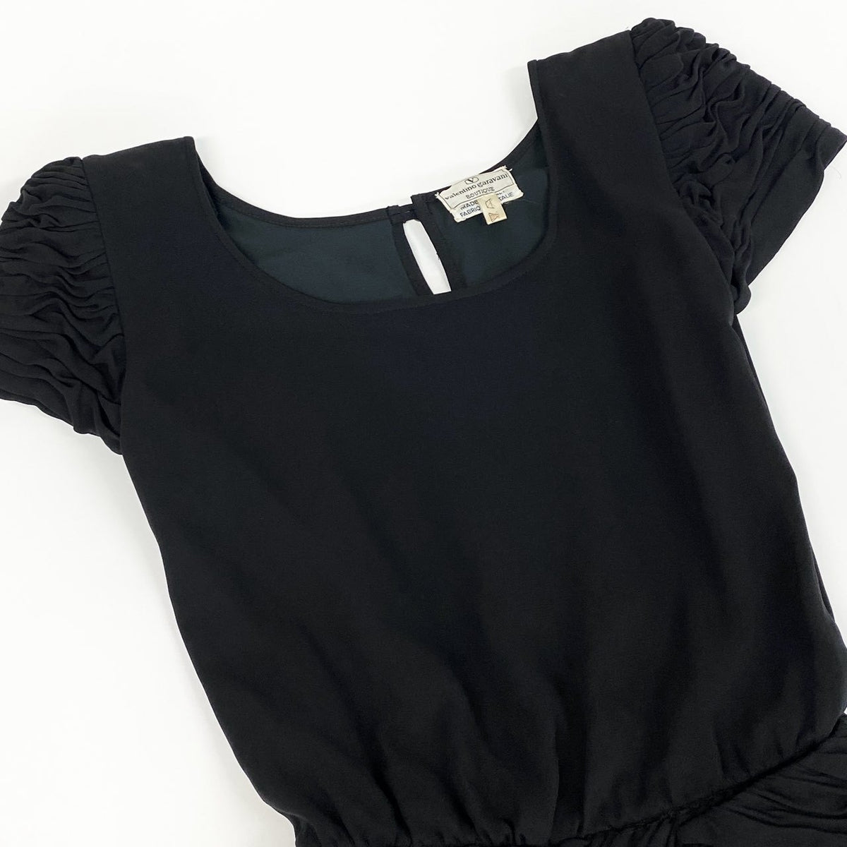 @Ed9 valentino garavani  Tight Dress Black Short Sleeve Long Dress Womenso07t