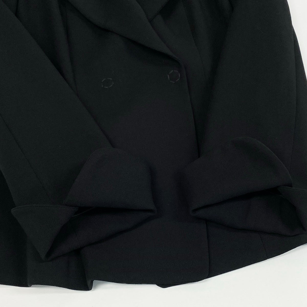 I Ef27ARMANI COLLEZIONI Snap Button Tailored Jacket Black Size 42 Italy Womeno07t