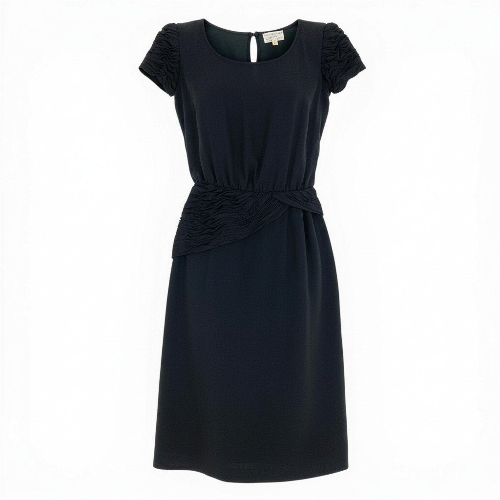 @Ed9 valentino garavani  Tight Dress Black Short Sleeve Long Dress Womenso07t