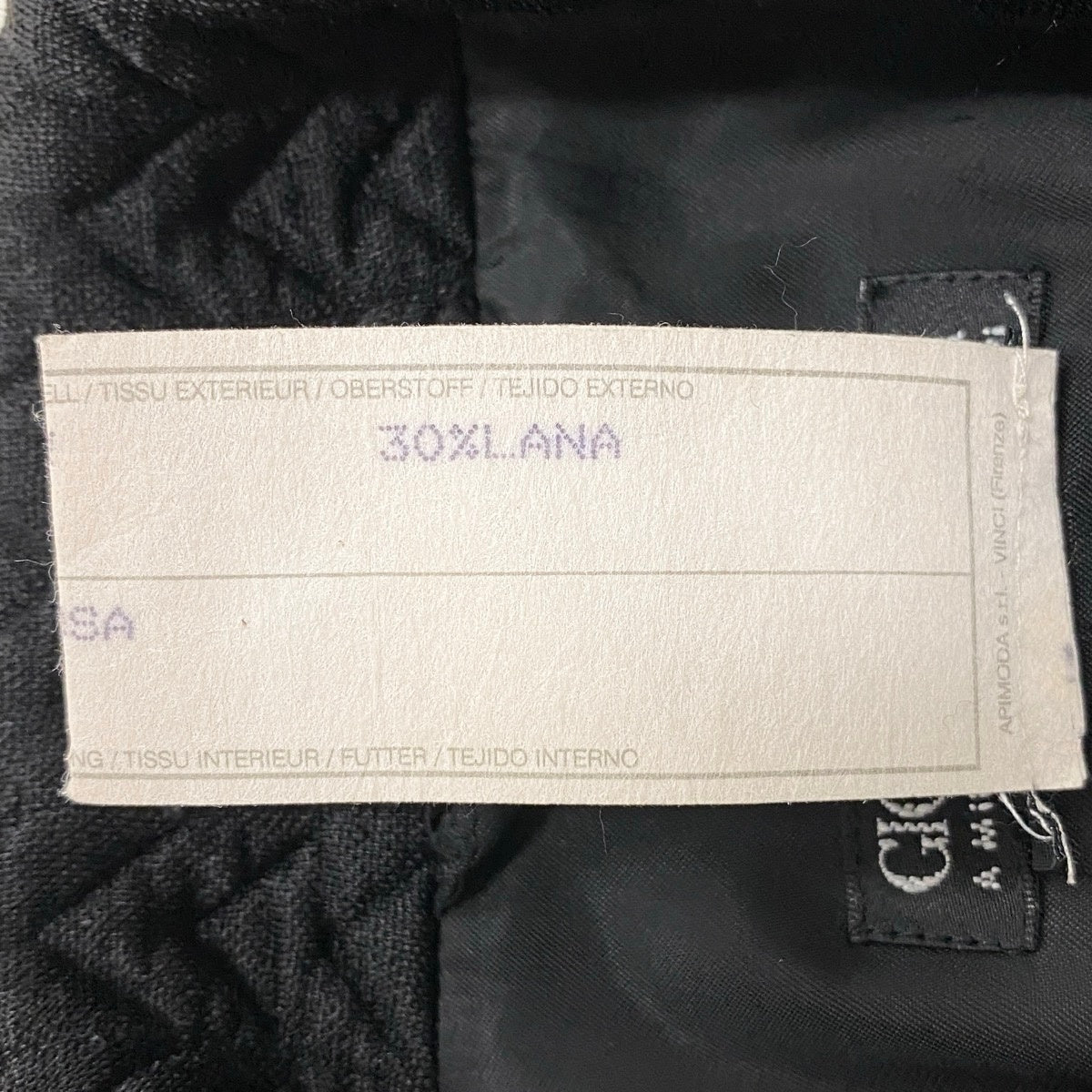 34g17 GIORGIO ARMANI ジョルジオアルマーニ BORGONUOVO21 アーカイブ チェスターコート ヘリンボーン サイズ42 ブラック レディースu02t