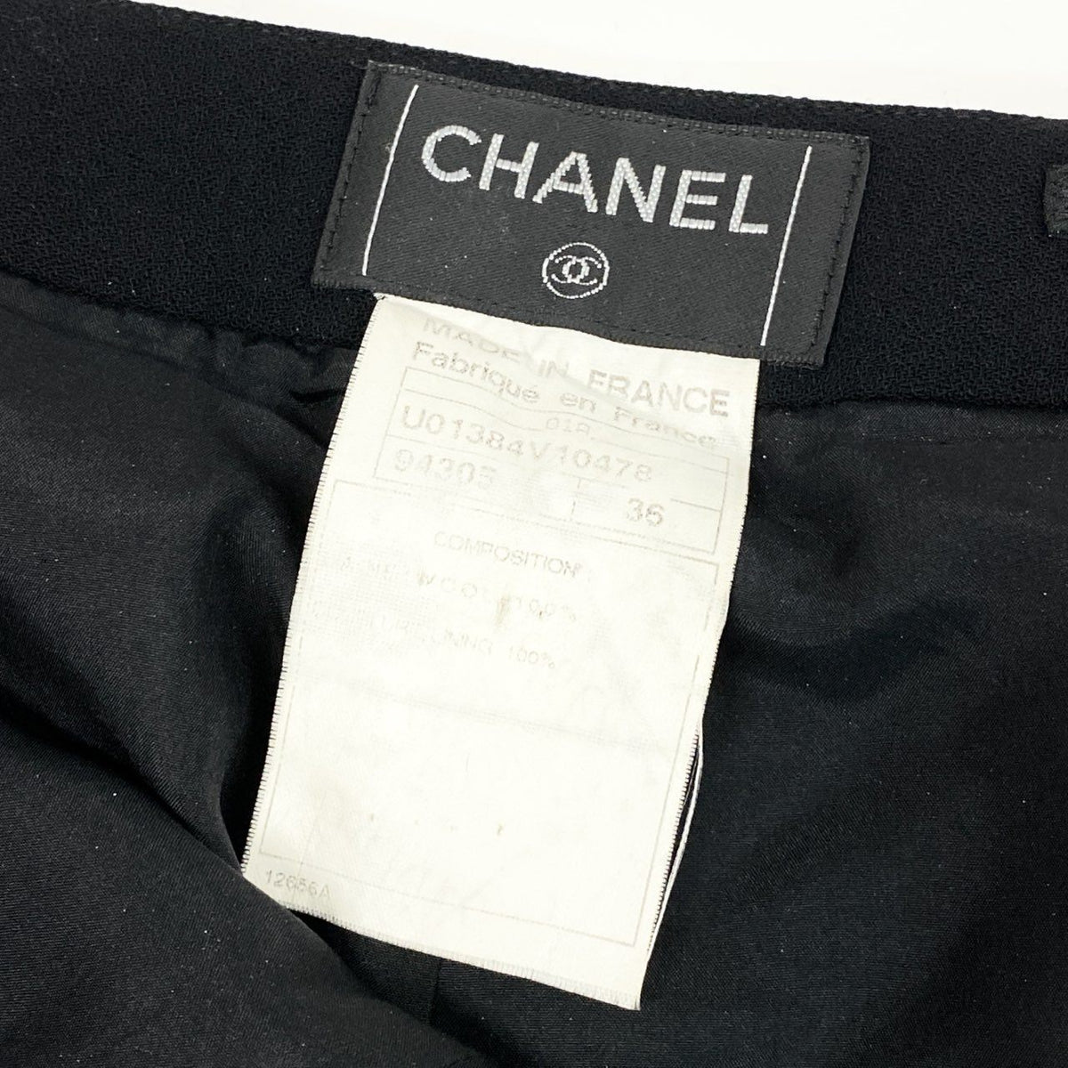 @Cd9 CHANEL 2001 Coco Mark Button Relaxed Slacks Pantsu02t