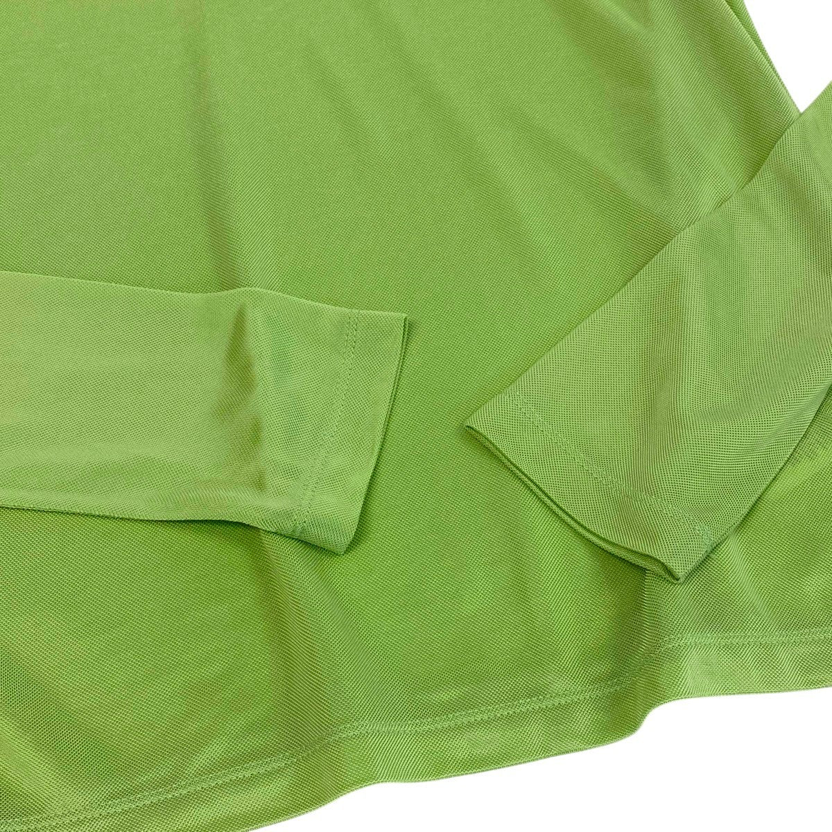 @Ie25 【未使用保管品】 BURBERRY　Burberry Mesh Long Sleeve Polo Shirt Green Size SP Women’so07t