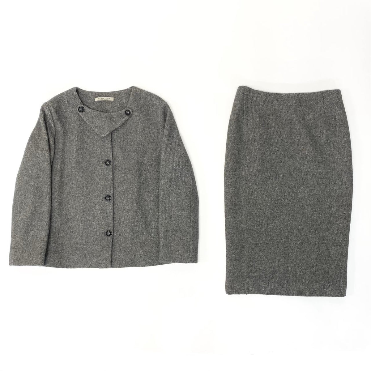 ＠S E Bottega Veneta Italian Made Angora Blend Skirt Setnu1