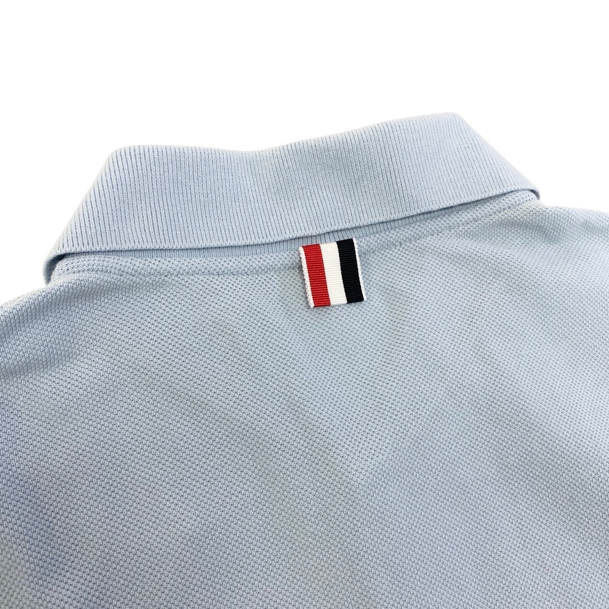 37g17 THOM BROWNE トムブラウン 半袖ポロシャツ クラックスポロシャツ 4DAR トップス 3サイズ ライトブルー ホワイト コットン100％ メンズ 男性用u02t