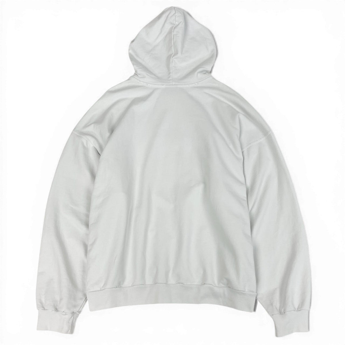 @d7 BALENCIAGA 2022 Distressed Hoodie White Size M Men's Demna Era Oversized Sweatshirtk02i
