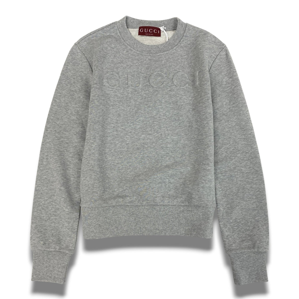 @ S Ib23 GUCCI 2024 Sweatshirt, Cotton Jersey, Gray, Size XS, Women'sta2