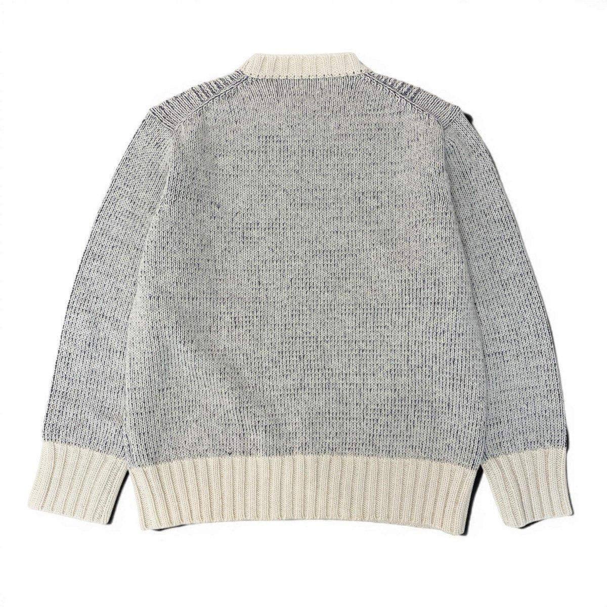 ＠H　Af25 Y's Yohji Yamamoto Wool Knit Sweater Size 3 Gray Ivory Made in Japan Men's