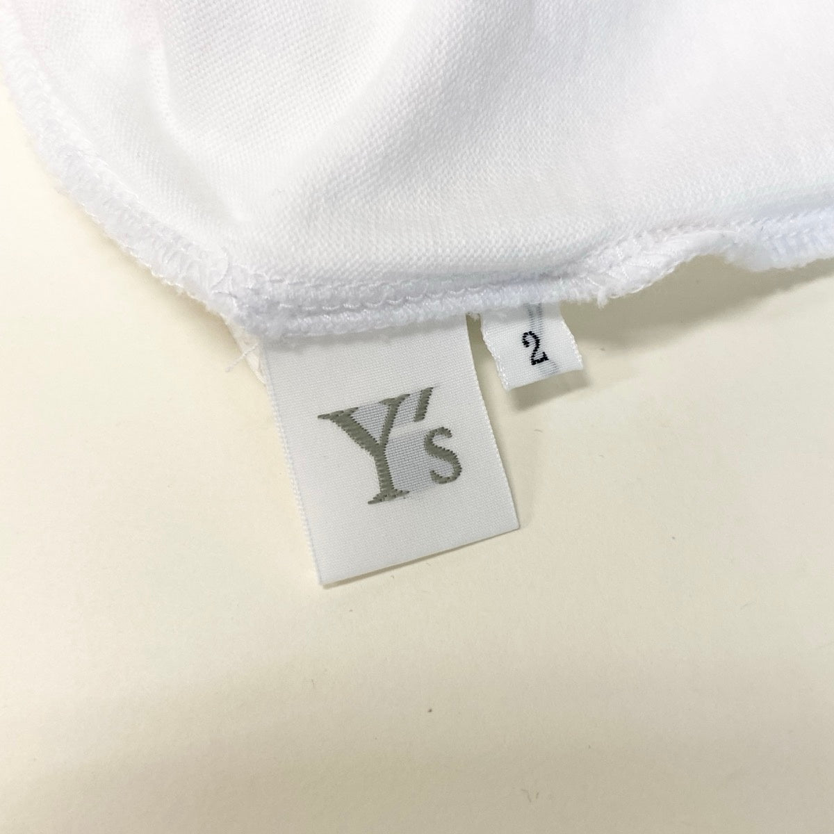 Ah1 Y's Asymmetric Cotton T-Shirt/Top Made in Japan Size 2 White 100% Cotton Women'sta2