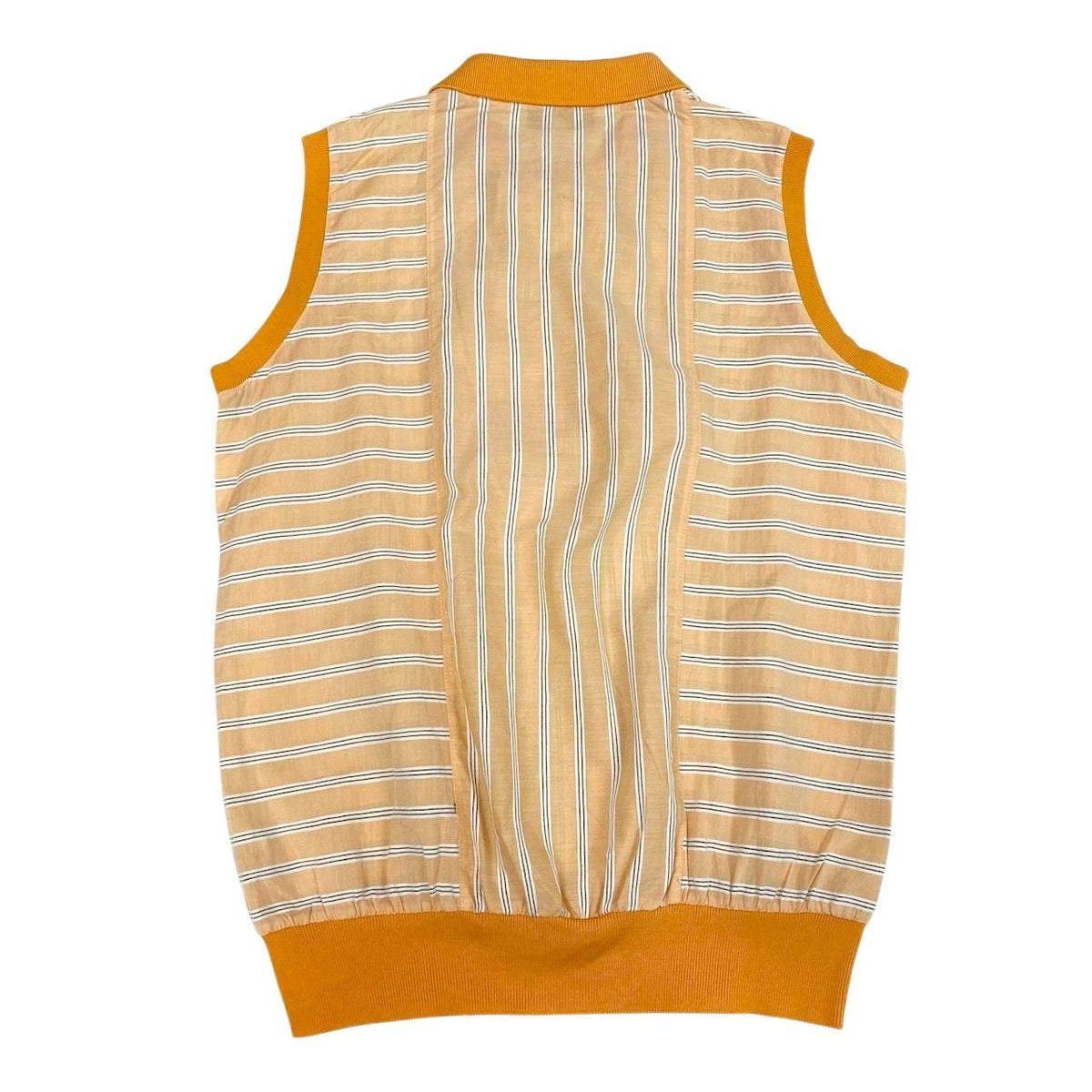 @Eg6 Christian Dior Sports Sleeveless Striped Polo Shirt Orange Size M Women'so07t