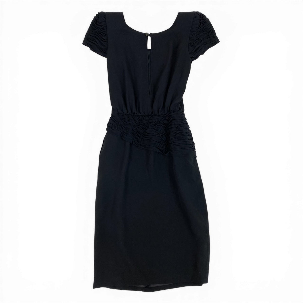 @Ed9 valentino garavani  Tight Dress Black Short Sleeve Long Dress Womenso07t