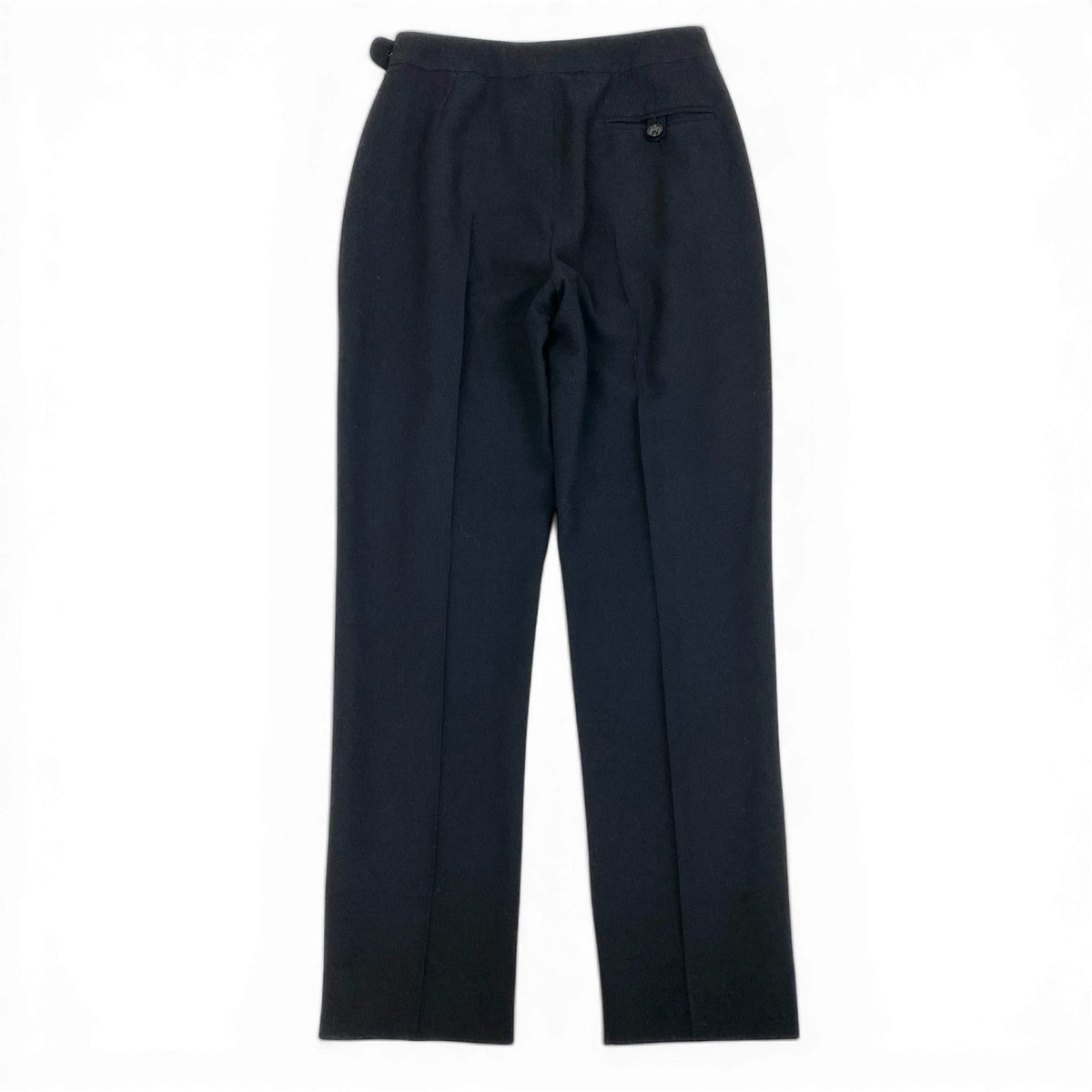 @Cd9 CHANEL 2001 Coco Mark Button Relaxed Slacks Pantsu02t
