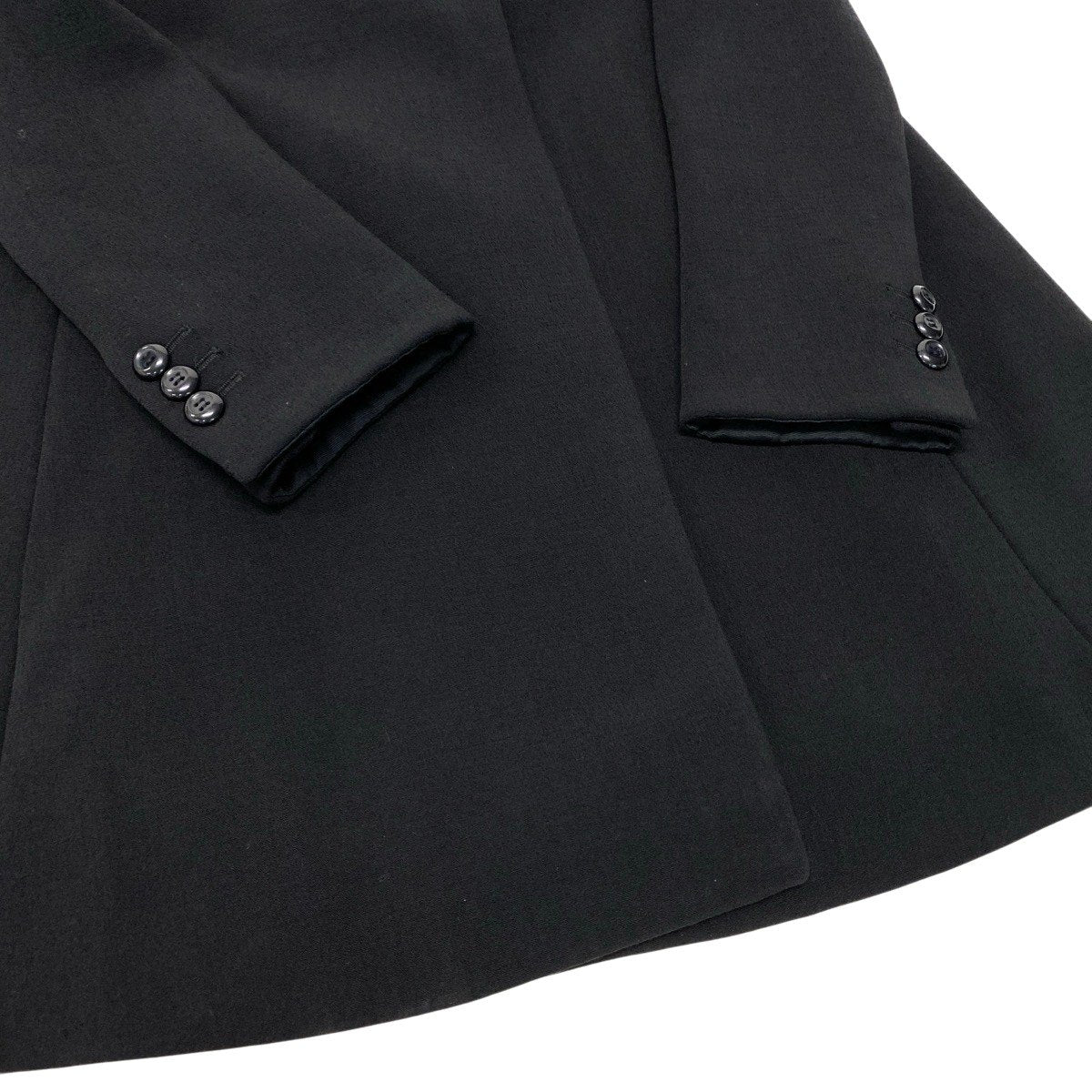37g17 ARMANI COLLEZIONI アルマーニコレツィオーネ チェスターコート ダブルブレスト ウールブレンド サイズ40 イタリア製 ブラック レディースu02t