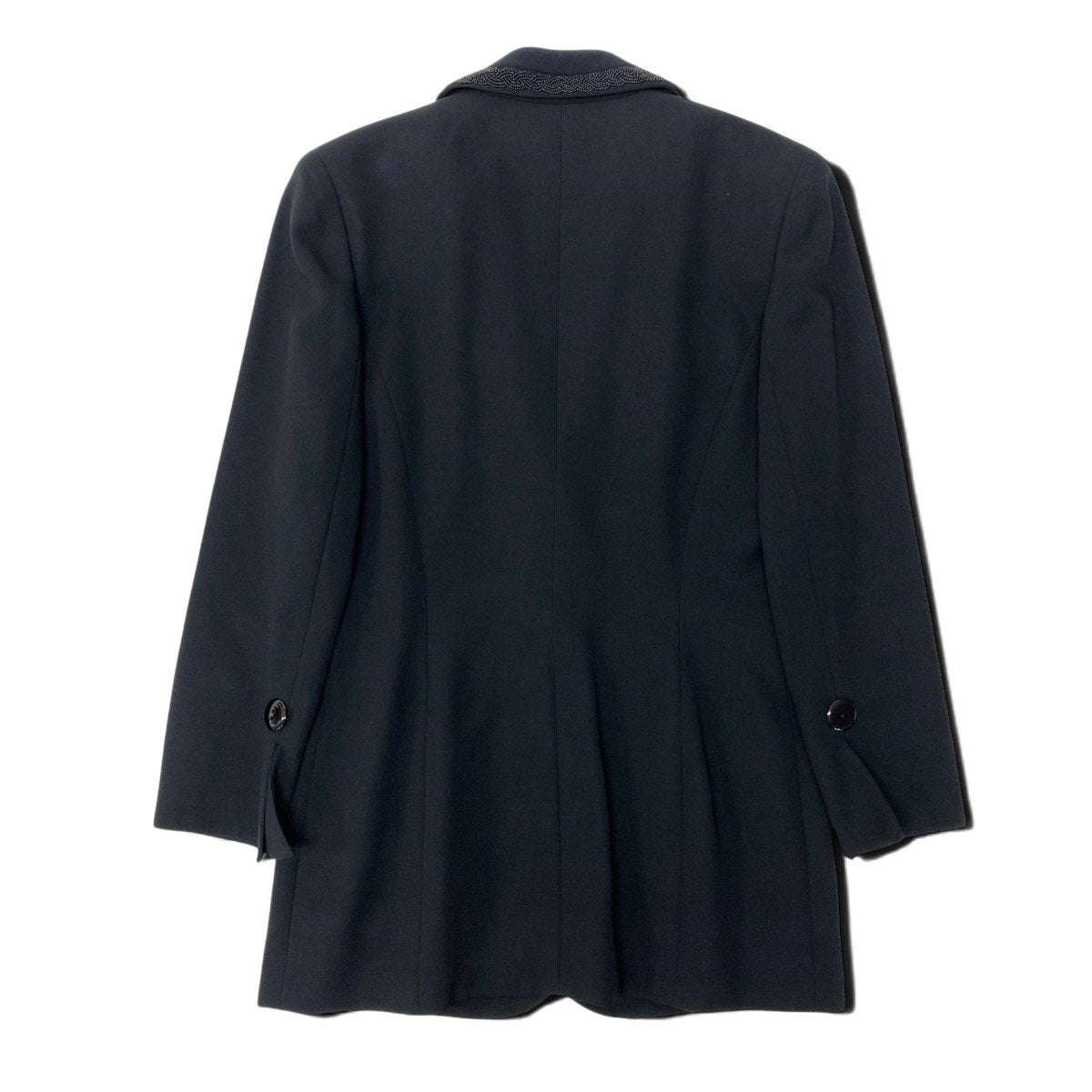 @L Eh10 Christian Dior Beaded Tailored Jacket Black Women’s Blazer Japan Vintage