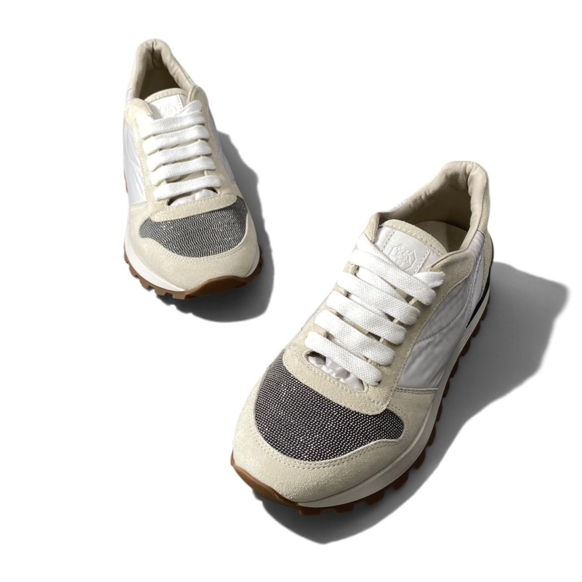 h12Brunello Cucinelli Beaded Sneakers Made in Italy Size 36 Women'sk02i
