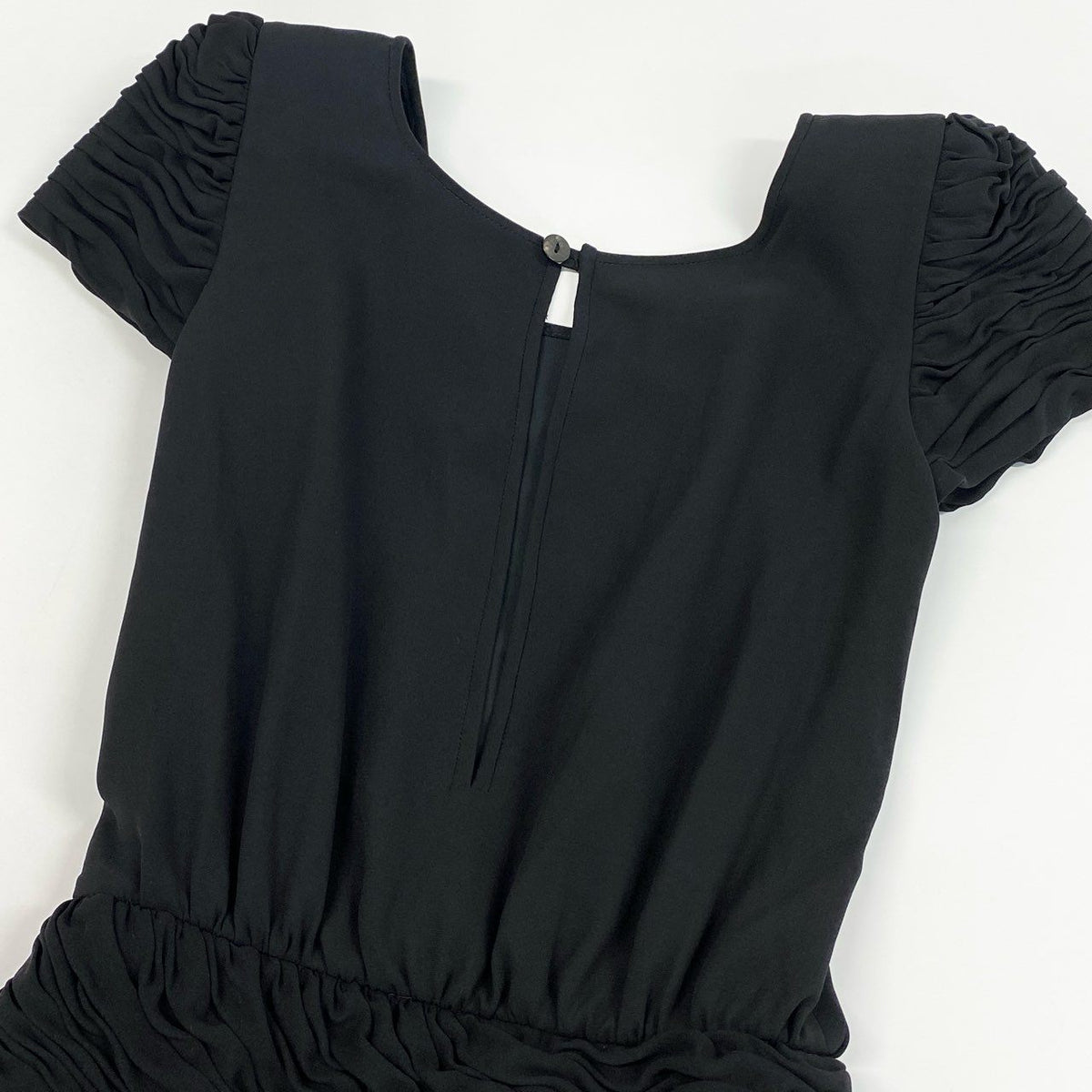 @Ed9 valentino garavani  Tight Dress Black Short Sleeve Long Dress Womenso07t