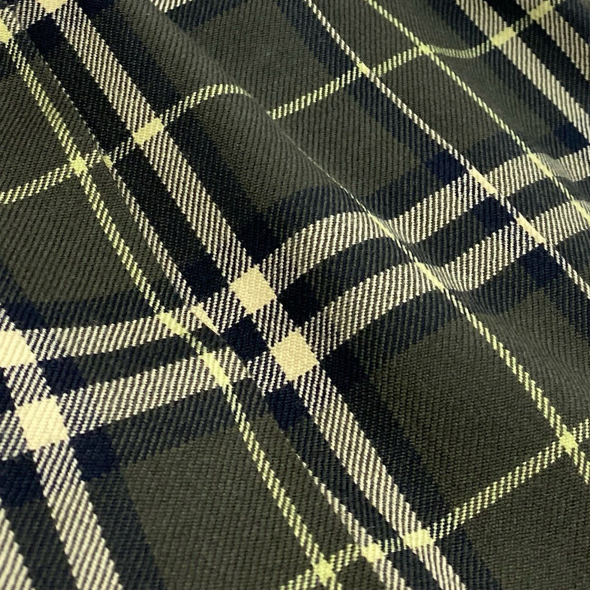 IcIc18 BURBERRY LONDON バーバリー タックプリーツスカート ロングスカート ノバチェック レディース 女性服 サイズ40 グリーン系 カーキk02i
