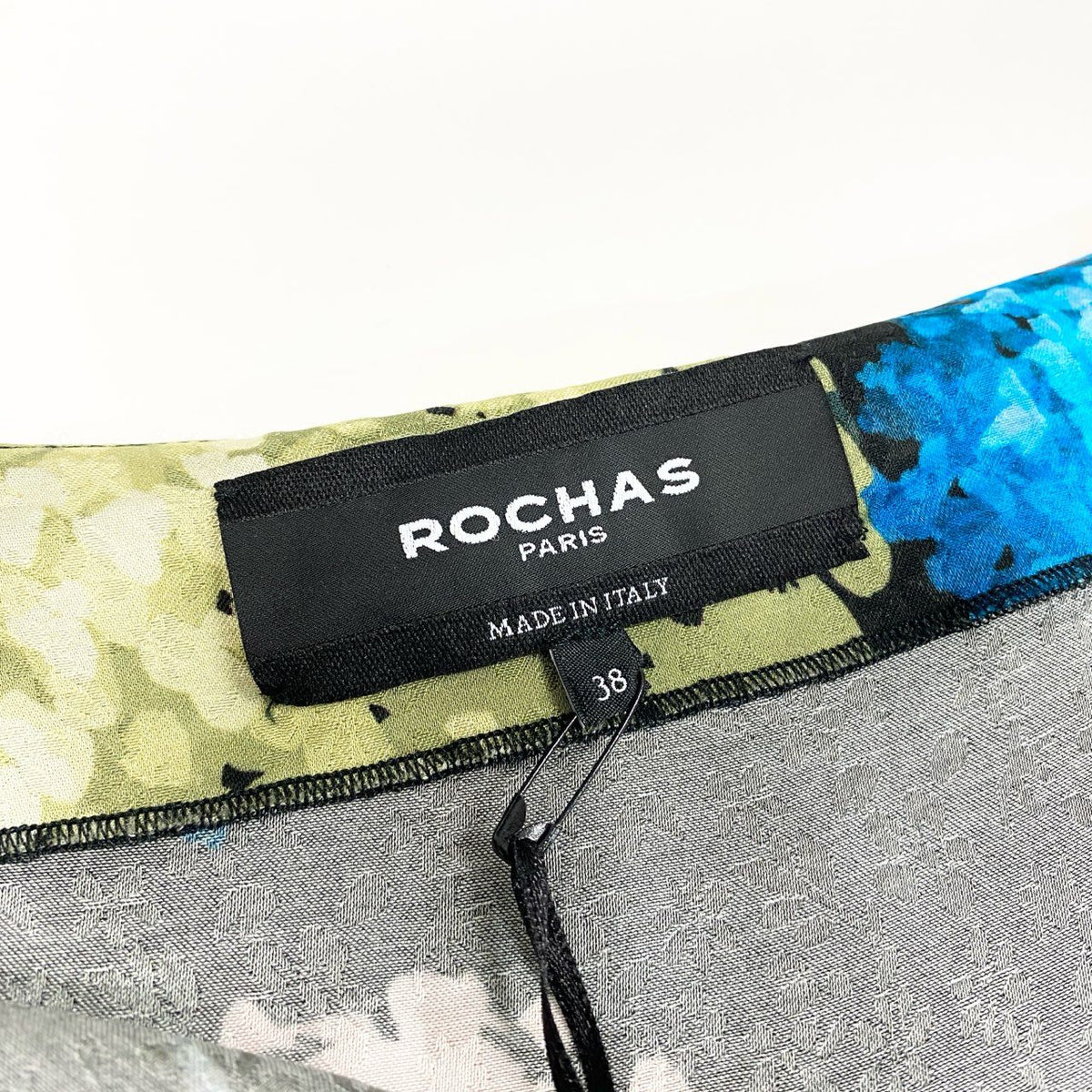 ＠Eb10 NEW ROCHAS 2024 Floral Print Flare Skirt Black Size 38 Women's Made in Italyk02i