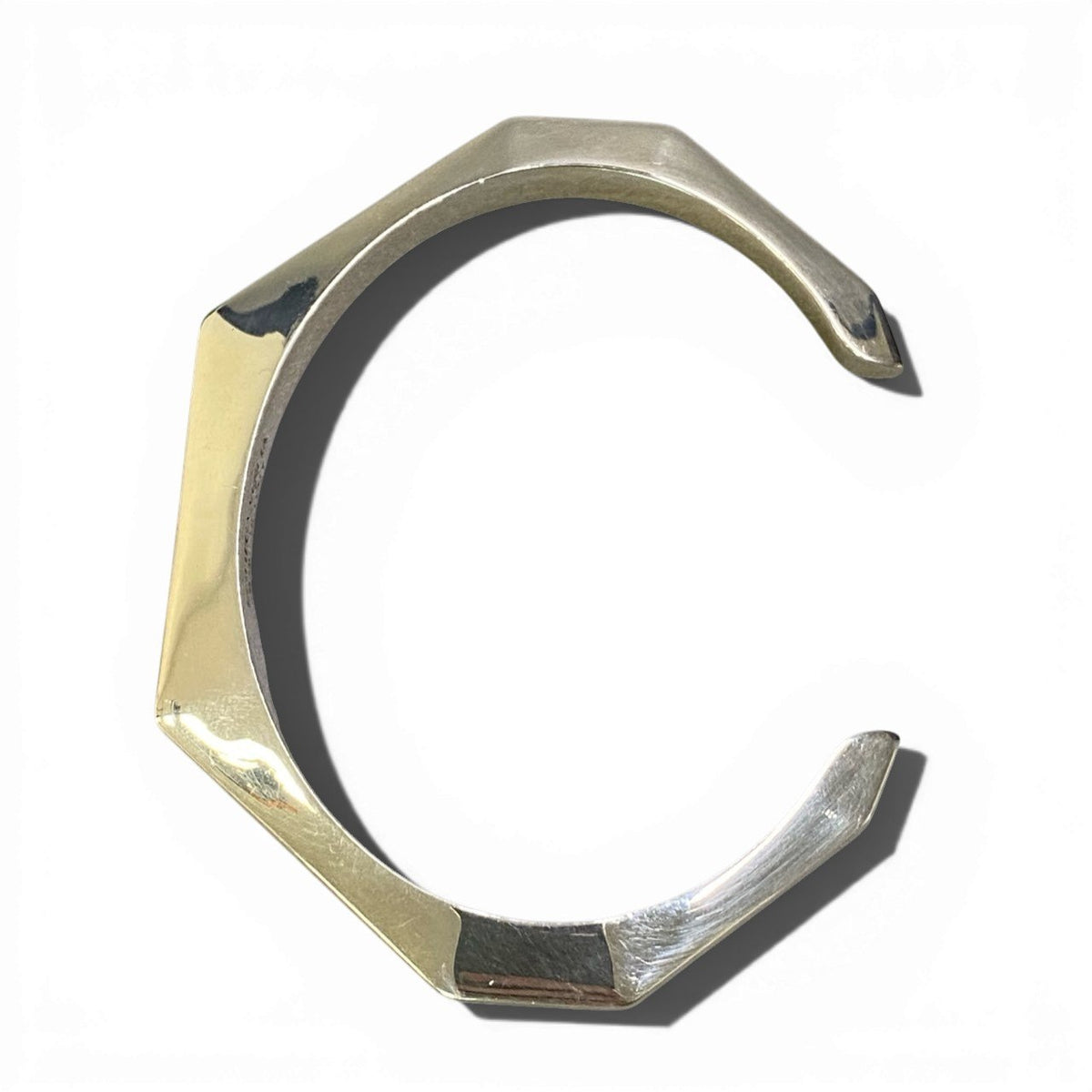 @ b17 BOTTEGA VENETA Facet Cuff Bangle Silver 925k02i