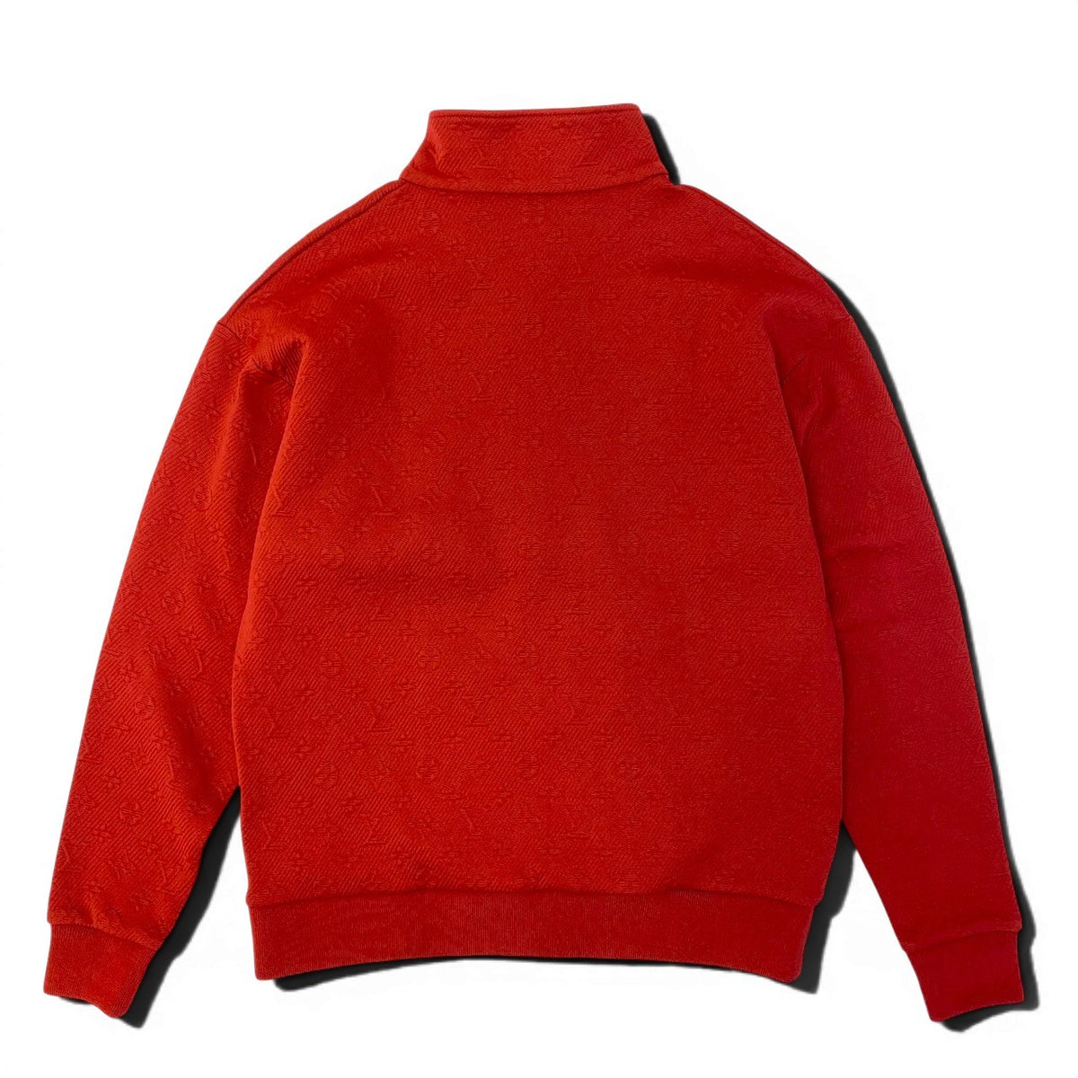 @Id15 LOUIS VUITTON LV Monogram Zip Jacket, Size S, Red Blousont18r