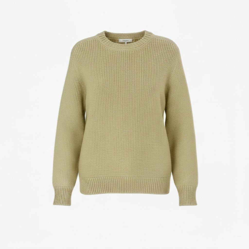 ＠ Md23 Maison Margiela Linen Sweater Oversized Brushed Knit Yellow Size S S50HL0007 Menso07t